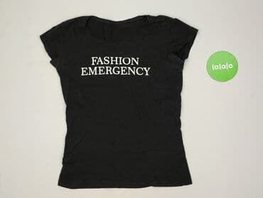 czarne koszulki damskie z nadrukiem: Футболка жіноча, розмір S — 3