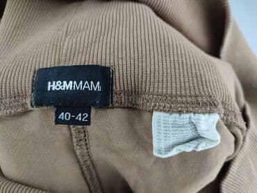 czarne legginsy ciążowe: H&M Mama, Spodnie materiałowe damskie, rozmiar L — 4