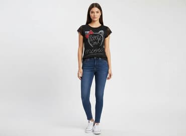 koszulki z kotami damskie: T-shirt damski, rozmiar M — 1