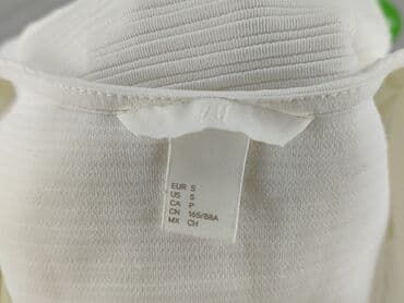 bluzka z baskinką biała: H&M, Bluzka damska, rozmiar S — 4