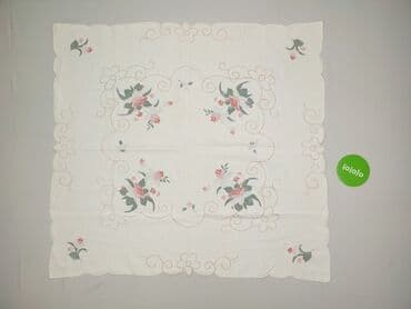 PL - Tablecloth 75 x 75, color - White, condition - Very good — 2