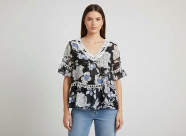 lawendowa bluzki damskie: Bluzka damska, rozmiar L — 5