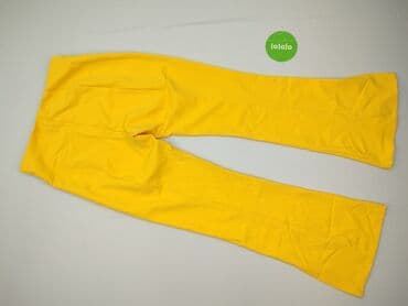 brązowe szerokie spodnie bershka: Bershka, Spodnie materiałowe damskie, rozmiar L — 3