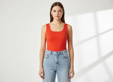 czerwona sukienka cropp: Sinsay, Top damski, rozmiar XS — 6