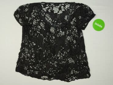 bluzka z przezroczystymi rękawami h: T-shirt damski, rozmiar L — 2