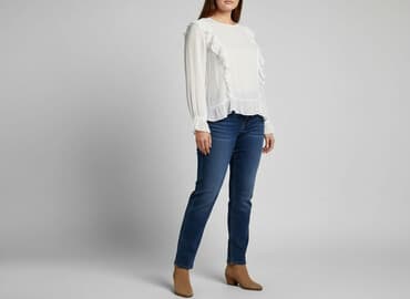 biala bluzka z dlugim rekawem: KappAhl, Bluzka damska, rozmiar XL — 7