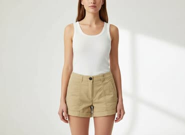 szorty damskie khaki: H&M, Szorty damskie, rozmiar S — 6