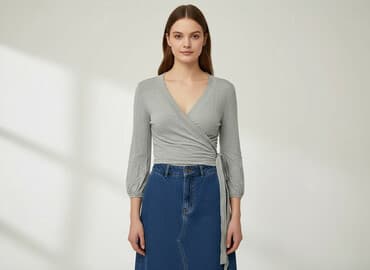 sweter kopertowy wiązany zara: Kardigan damski, rozmiar S — 6