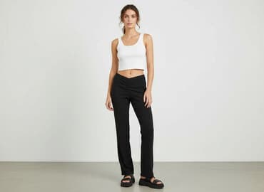 hm spodnie zimowe: H&M Divided, Spodnie materiałowe damskie, rozmiar XS — 9