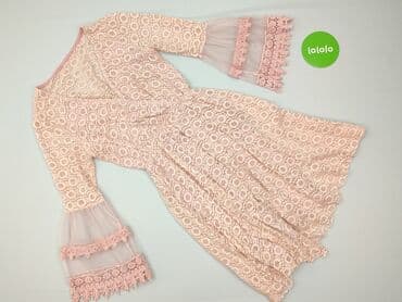 sukienki na wesele z koronką pudrowy róż: Sukienka damska, rozmiar S — 2