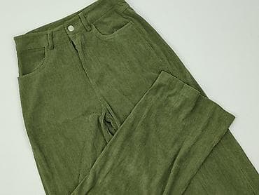 cargo crop: Material trousers for women, size S — 2