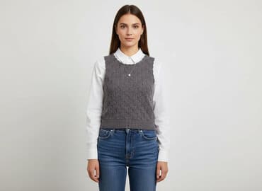 sweter bez ramion: Kamizelka damska, rozmiar S — 5