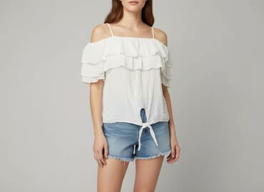 bluzka z odkrytym ramieniem allegro: Bluzka damska, rozmiar S — 5