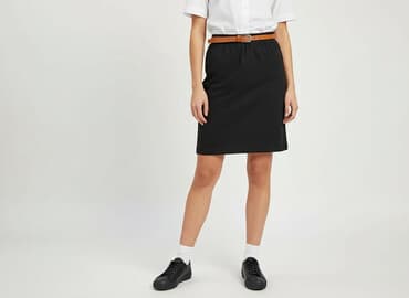 czerwone spódnice w grochy: Spódnica damska, M — 7