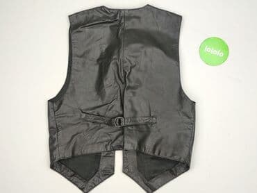 kurtki skorzane zara: Męska kamizelka skórzana - Materiał: prawdziwa skóra (etykieta “Real — 3