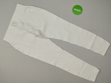 biale szerokie jeansy: Beloved, Spodnie materiałowe damskie, rozmiar L — 2