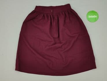 bordowa spódnice midi: Spódnica damska, rozmiar S — 3