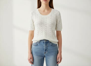 biale buty skarpetkowe: Sweter damski, rozmiar S — 5