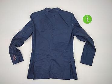 marynarki pull and bear: Męska marynarka granatowa - Krój: jednorzędowa, z 1 guzikiem z przodu — 3