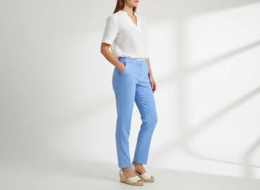 biale legginsy sinsay: Sinsay, Spodnie materiałowe damskie, rozmiar M — 6