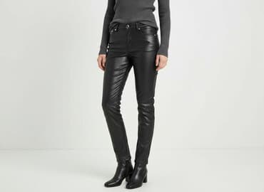 spodnie skórzane massimo dutti: Spodnie materiałowe damskie, rozmiar S — 1