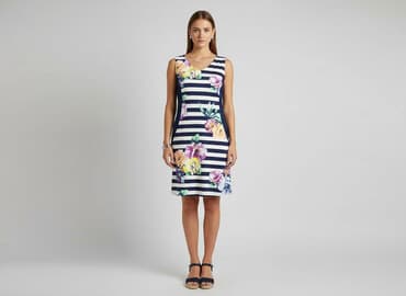 sukienka rozkloszowana dekolt łódka: Sukienka damska, rozmiar S — 6