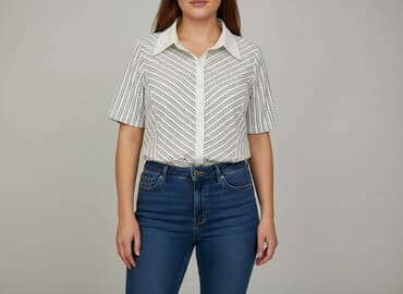 biala marynarka do sukienki: Bluzka damska, rozmiar XL — 6