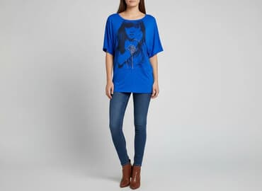 bluzki nietoperz plus size: Bluzka damska, rozmiar M — 5