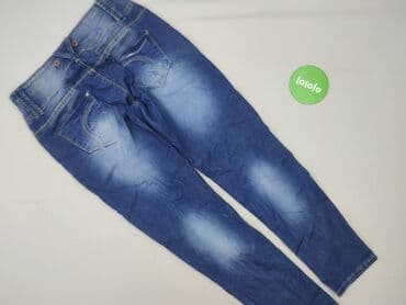 spodnie jeansy z wysokim stanem: Denim, Jeansy damskie, rozmiar M — 4