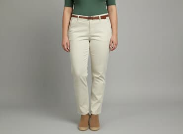 jasne buty: Spodnie materiałowe damskie, rozmiar XL — 6