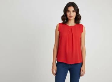 piękne czerwone sukienki na wesele: Bluzka damska, rozmiar M — 6