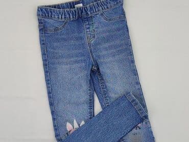 legginsy ocieplane 110: Spodnie jeansowe, Little kids, 7 lat, 116/122, stan - Bardzo dobry — 1