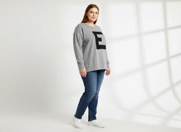 ciemnoszara bluza damska: Bpc bonprix collection, Bluza damska
, rozmiar 4XL — 6