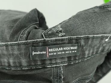 woskowane legginsy z wysokim stanem zara: Stradivarius, Jeansy damskie, M — 4