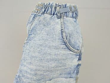 ogrodniczki z krótkimi spodenkami: Denim, Szorty damskie, rozmiar L — 6