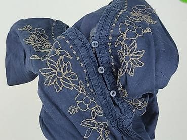 niebieska bluzka hm: H&M L.O.G.G., Tunika damska, rozmiar S — 6