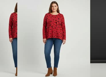 bluza z czerwonym napisem: Janina, Bluzka damska, rozmiar XL — 6