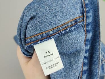 różowa marynarka h m: Denim, Kurtka jeansowa damska, M — 4