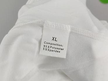 kremowe dresy: T-shirt damski, rozmiar XL — 4
