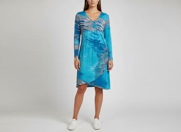 sukienka dla 70 latki: Sukienka damska, rozmiar S — 5