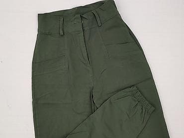 joggery khaki: Spodnie materiałowe damskie, rozmiar S — 1