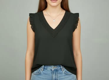 czarna bluza 134: Shein, Bluzka damska, rozmiar L — 8