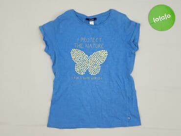 koszulka z napisem essa: T-shirt, Okaidi, 8 years, 122-128 cm, condition - Very good — 2