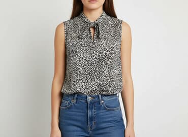 sweter piórkowy na drutach: F&F, Bluzka damska, rozmiar S — 6