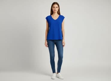 marynarka damska niebieska reserved: CAMAIEU, Bluzka damska, XS — 7