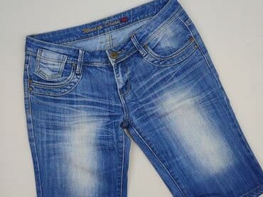 jeansy cropped damskie: Spodnie 3/4 damskie, rozmiar M — 1