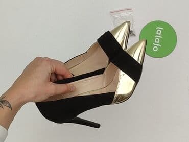 czarne sandały na obcasie allegro: Vices, Półbuty damskie, 39 — 5