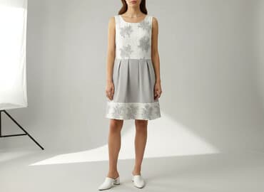 srebrna sukienki na wesele: Sukienka damska, rozmiar S — 1