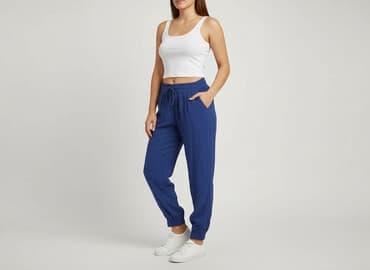 joggery damskie niebieskie: Terranova, Spodnie materiałowe damskie, rozmiar XS — 6