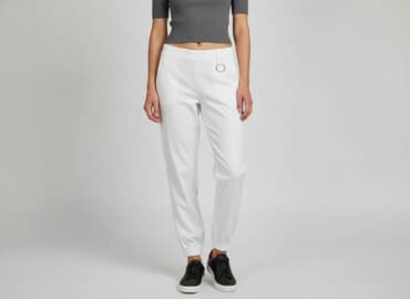 joggery damskie z łańcuszkiem: PULL&BEAR, Material trousers for women, size S — 1